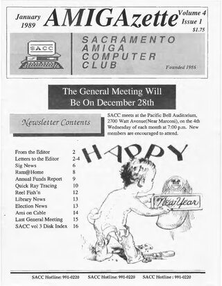 AmigaZette - 1989-01 cover